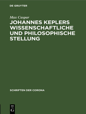 cover image of Johannes Keplers wissenschaftliche und philosophische Stellung